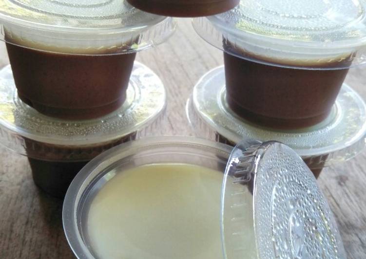 Cara Bikin Puding coklat vla vanilla yang Sedap