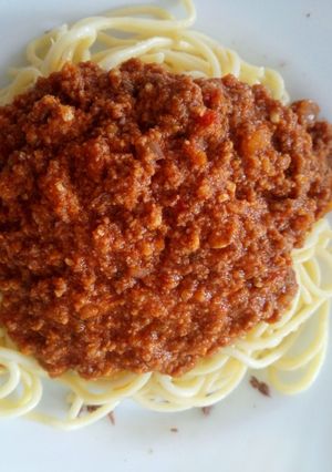 Une photo de Spaghetti bolognaise