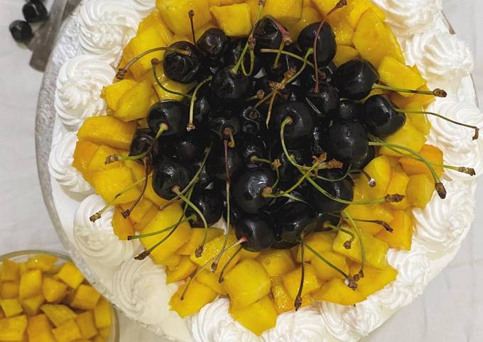 Recipe of Quick Mango cherry cake
