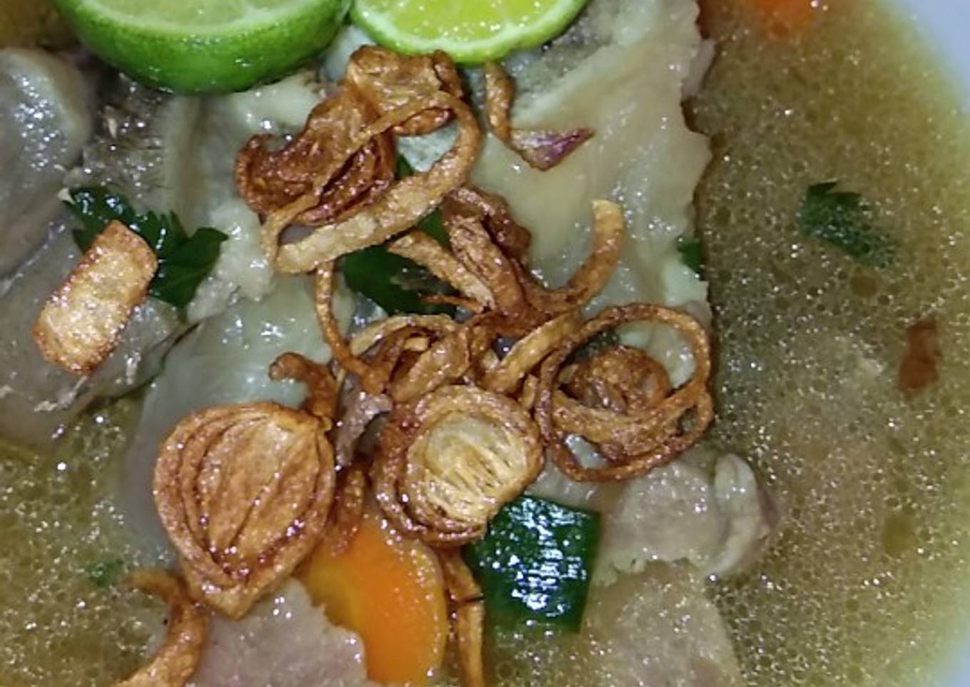 Sop kaki daging kaki sapi sayuran