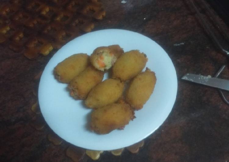 Croquetas de zanahoria, jamón cocido y queso majorero