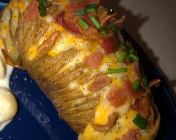 Fresh, Make Recipe Loaded Hassleback potatoes    Savory Delicious