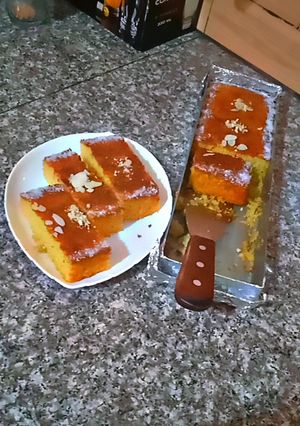 صورة لوصفة بسبوسة بالليمون وجوز الهند في المول الاسطوري
