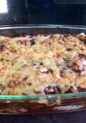 Una foto de Lasagna de calabacines light con atún