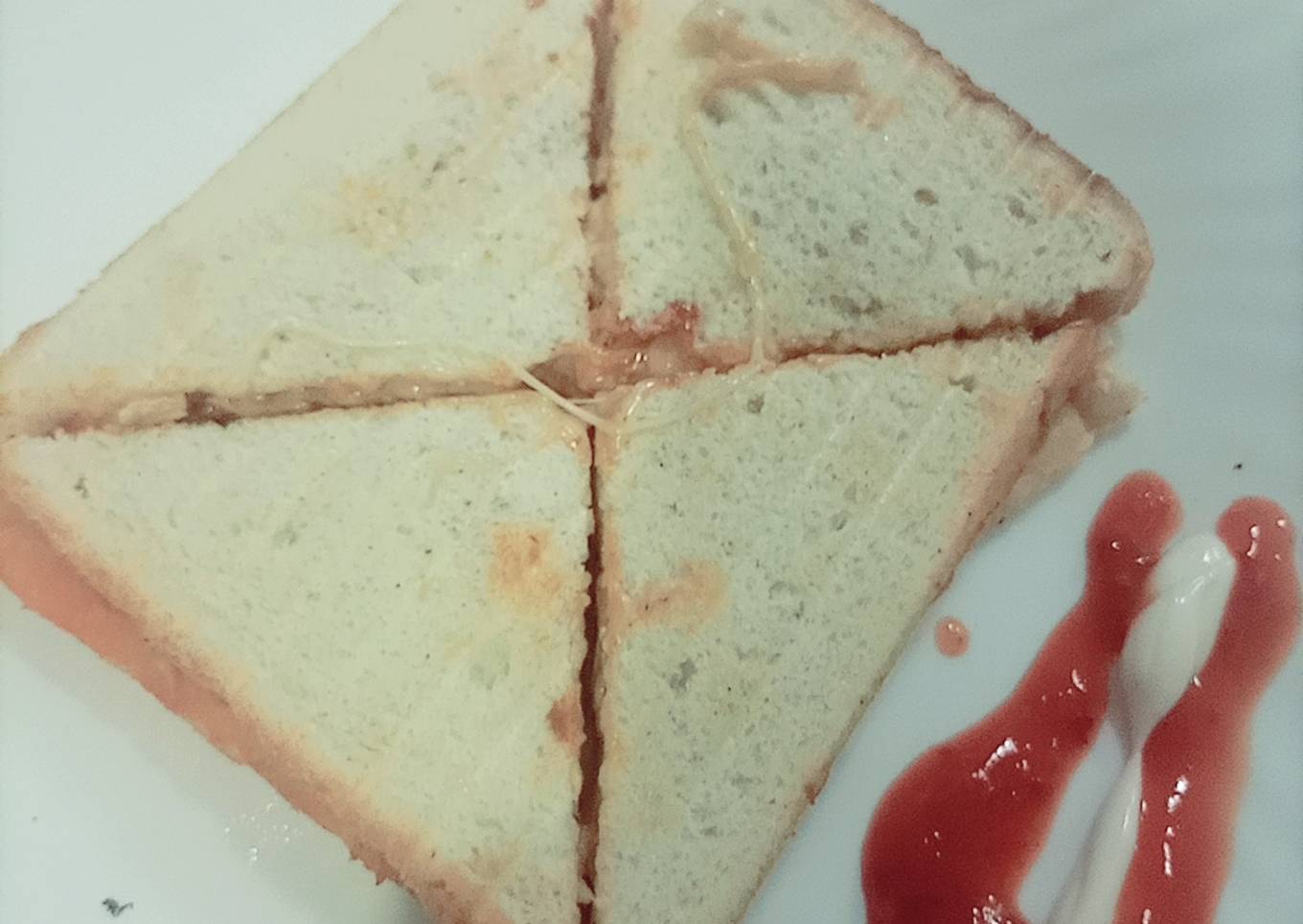 BBQ chicken cheese sandwich