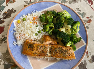 Una foto de Salmón al horno
