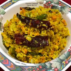 A picture of Coconut Cabbage Carrot Stir Fry.