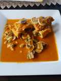 Rollos de pollo con hongos