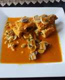 Rollos de pollo con hongos