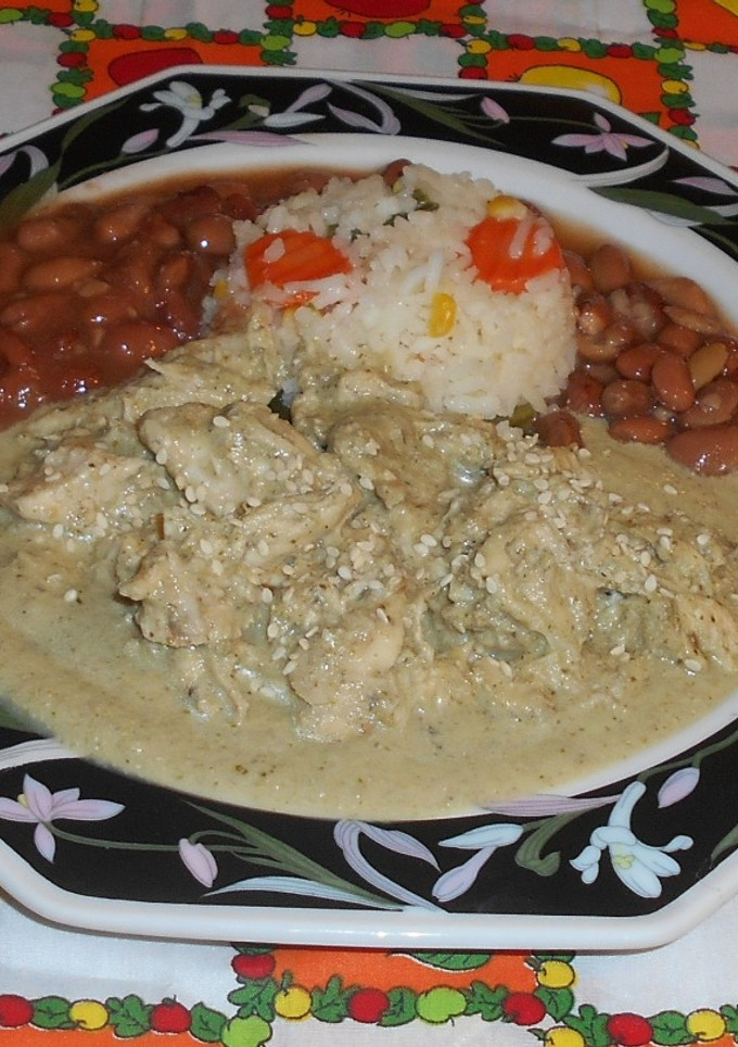 Una foto de Mole verde del distrito federal