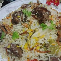Zafrani mutton pulao A picture of Zafrani mutton pulao.