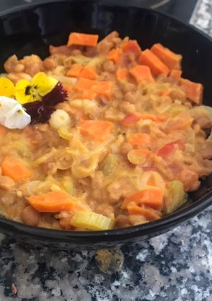 Una foto de Lentejas al curry picante