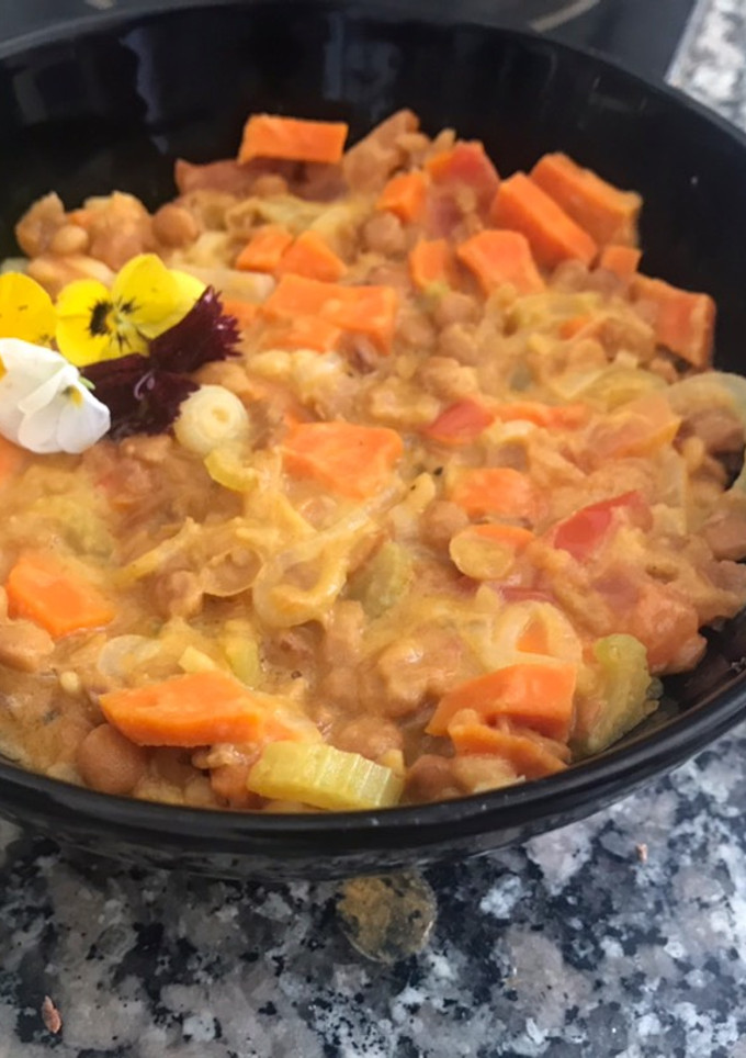 Una foto de Lentejas al curry picante