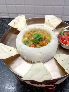A picture of Dal Fry (Served in Rice Bowl) !!.