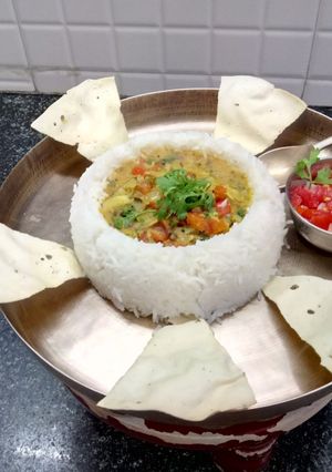 A picture of Dal Fry (Served in Rice Bowl) !!.