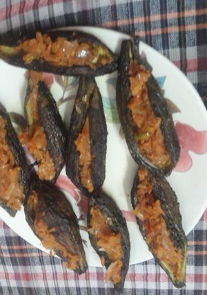 A picture of Bitter gourd boats.