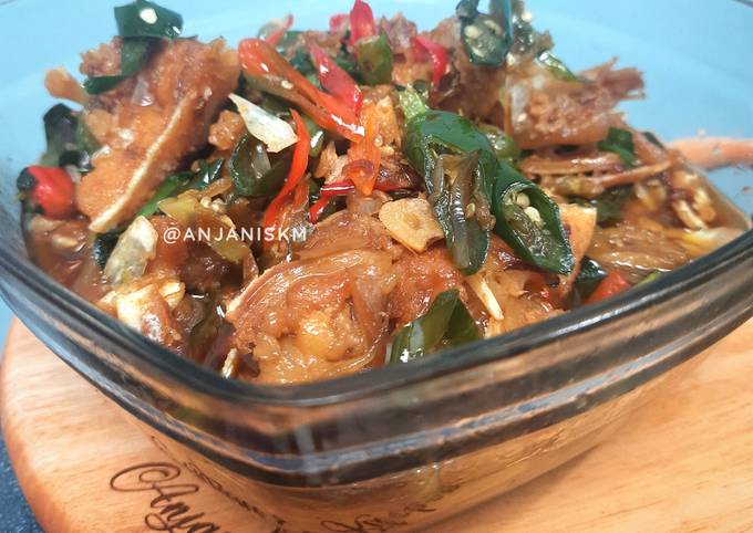 Tumis Ikan Asin Jambal Cabe Ijo