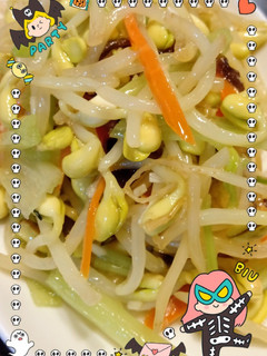 蟲蟲危機-涼拌黃豆芽(低醣生酮餐)(開胃菜)(常備菜)(清冰箱料理) 的食譜成品照片