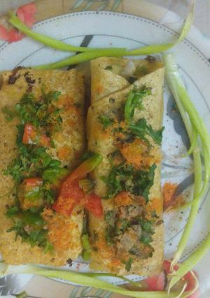 A picture of Papad wrap.