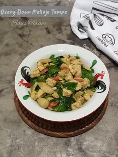 Foto resep Oseng Daun Melinjo Tempe Saus Tiram
