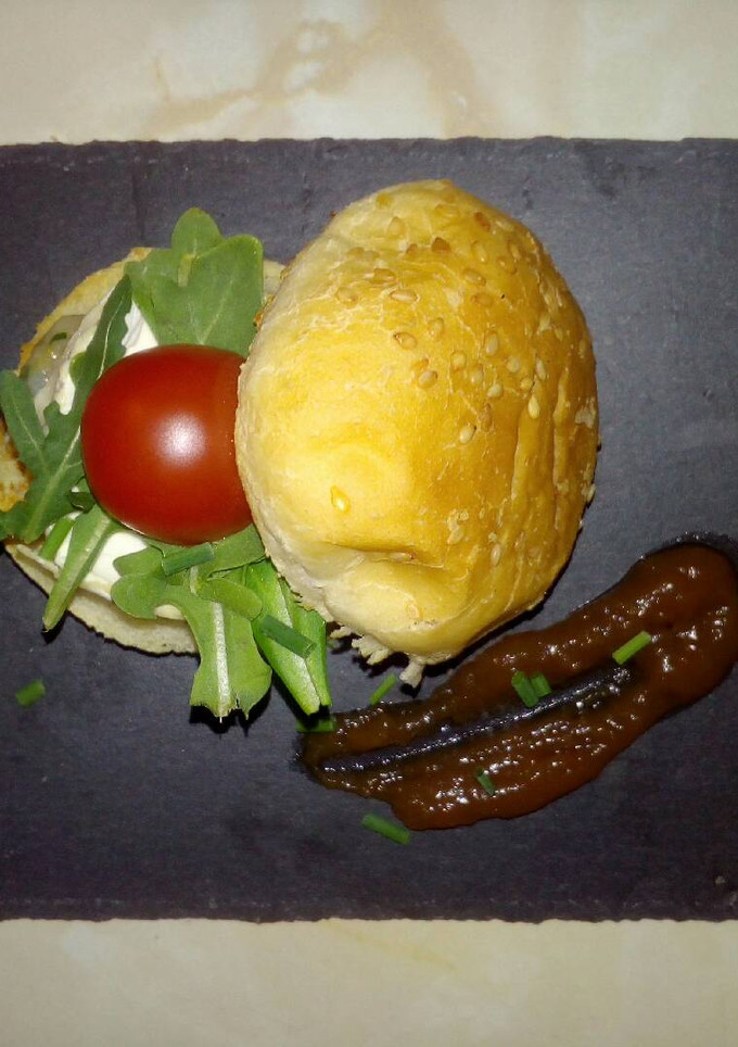 Una foto de Hamburguesa de gambas