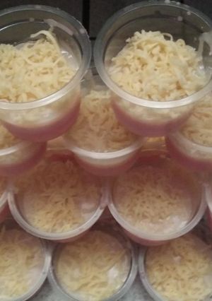 Foto resep Puding strawbery Pondan with flachesse