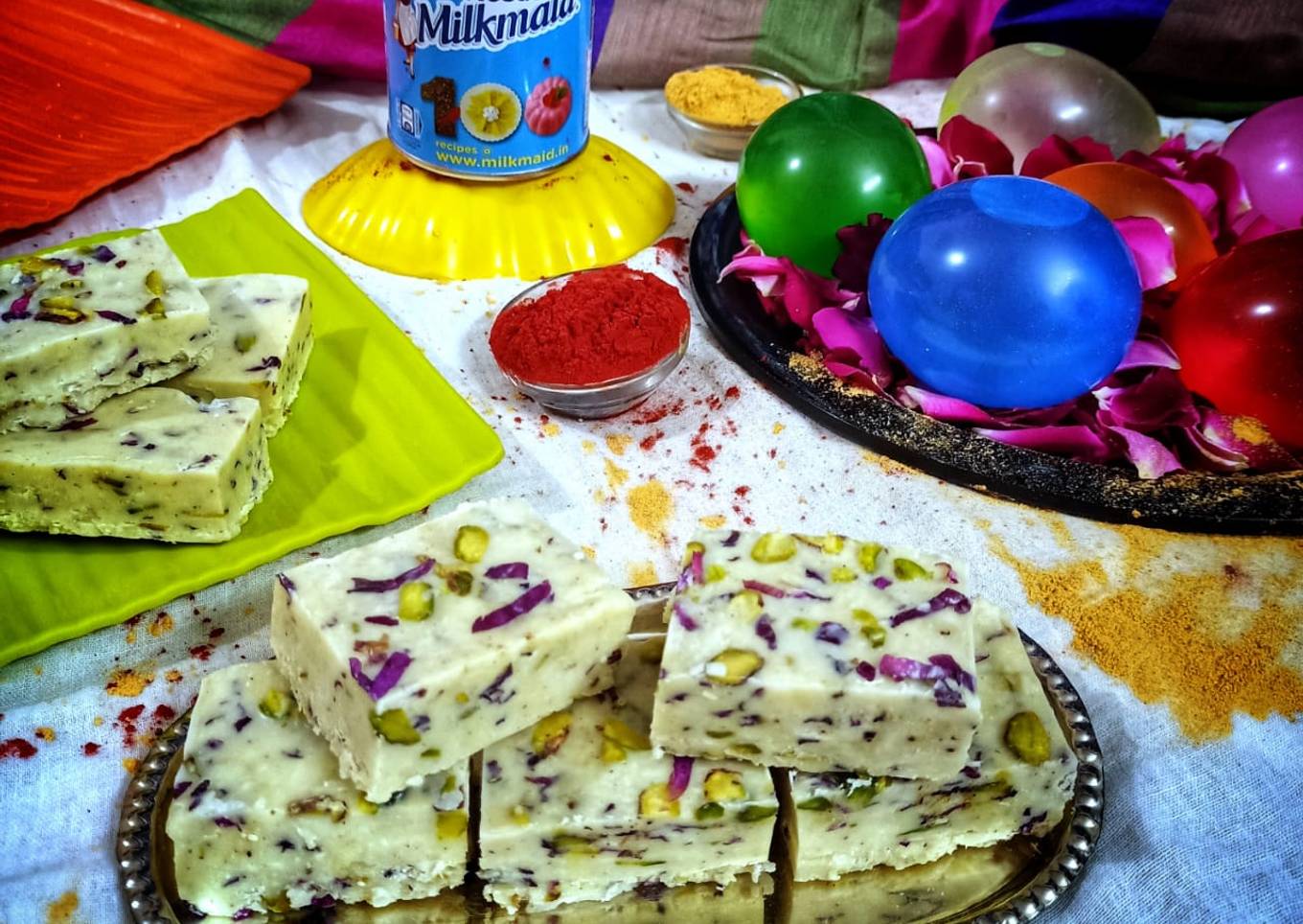 Thandai Chocolate Pista fudge