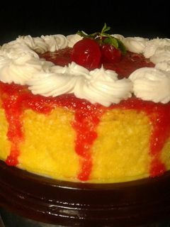 Foto resep Cheddar Cheese Cake with Strawberry Jam