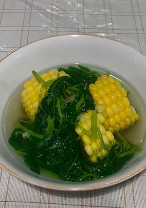Foto resep Sayur bayam cuma satu bumbu