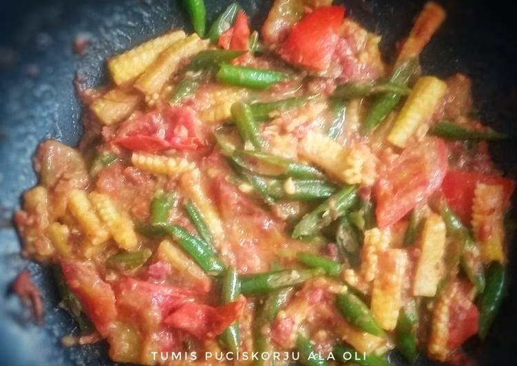 Cara Menyiapkan Tumis PuCisKorJu (putren buncis kornet keju) #PekanInspirasi yang enak