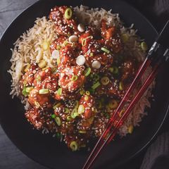 A picture of Seriously Addictive Crispy Teriyaki Chicken Bites.