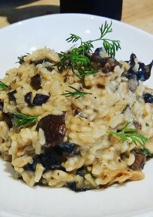 Una foto de Funghi Risotto (Risotto de hongos)
