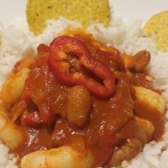 A picture of Tex Mex prawns.