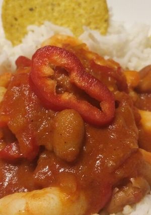A picture of Tex Mex prawns.