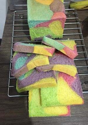 Foto resep Roti Tawar Pelangi Eggless Dairy Free