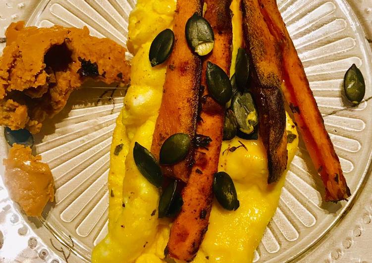 Nos 9 Meilleures Recettes de Omelette avec patate douce et beurre de cacahuète