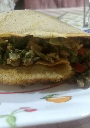 Una foto de Crepes de acelga y soja texturizada 🌱