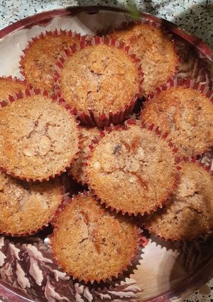 Diós-sárgabarackos muffin recept fotója