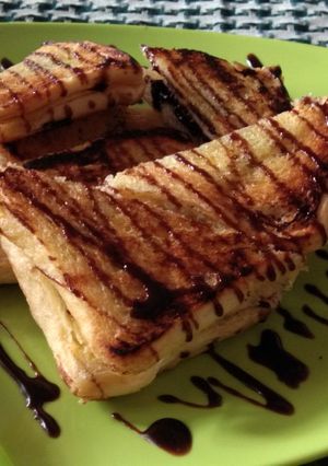 Foto resep Roti bakar coklat pisang keju