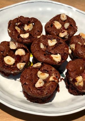 Une photo de Mini muffins choco-noisettes
