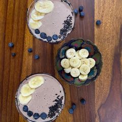 Blueberry Banana Chocolate Smoothie A picture of Blueberry Banana Chocolate Smoothie.