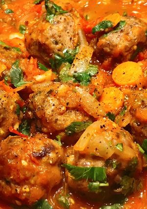 Hình của món Xíu Mại (Thịt Viên) Sốt Cà Chua.