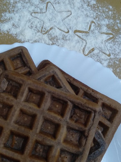 Una foto de Waffles de chocolate