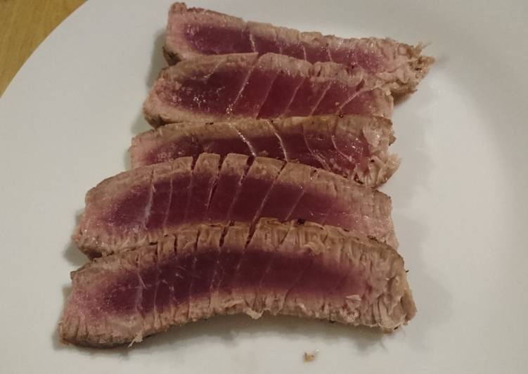 Simple Way to Make Super Quick Homemade Perfectly seared tuna steak