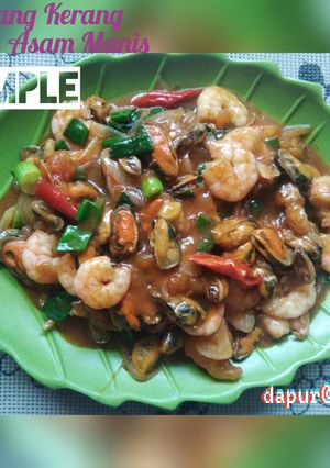 Foto resep Udang Kerang pedas asam manis SIMPLE