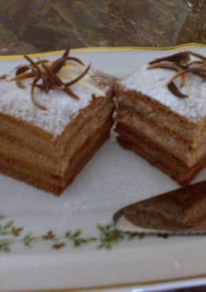 Csokoládés-karamellás kocka recept fotója