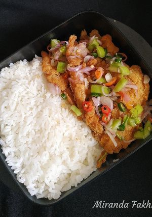 Foto resep Nasi Katsu Telur Krispi Sambal Matah