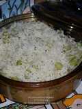 Steamed Rice with Edamame and Vegetable Stock (One Pot Recipe)