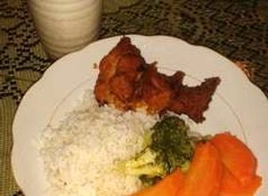 Una foto de Pollo apanado