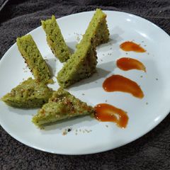 A picture of Palak Dhokla.